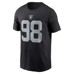 Maxx Crosby Las Vegas Raiders Player Name & Number T-Shirt Black | Nike for Sale