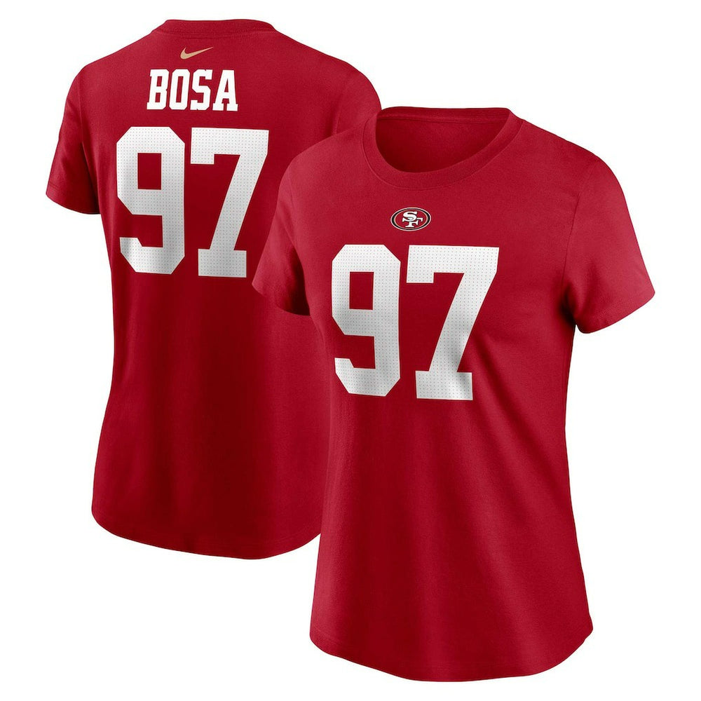 Nick Bosa San Francisco 49ers Women's Player Name & Number T-Shirt Scarlet | Nike for Sale
