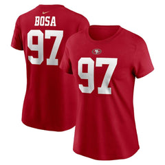 Nick Bosa San Francisco 49ers Women's Player Name & Number T-Shirt Scarlet | Nike for Sale