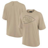 Kansas City Chiefs Women's Oversized Elements T-Shirt Khaki | Fanatics