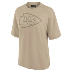 Kansas City Chiefs Women's Oversized Elements T-Shirt Khaki | Fanatics