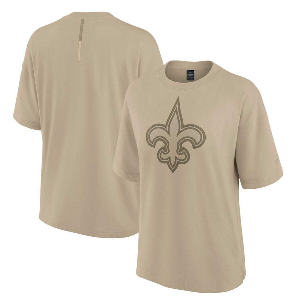 New Orleans Saints Women's Oversized Elements T-Shirt Khaki | Fanatics