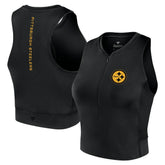 Pittsburgh Steelers Women's Studio Fitted Gym Tank Top Black | Fanatics