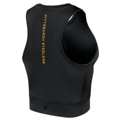 Pittsburgh Steelers Women's Studio Fitted Gym Tank Top Black | Fanatics