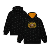 Boston Bruins Mitchell & Ness 100th Anniversary Allover Print Pullover Hoodie - Black - NHL