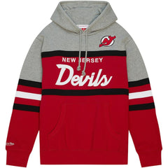 New Jersey Devils Head Coach Pullover Hoodie - Red/Gray - NHL