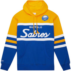 Buffalo Sabres Mitchell & Ness Head Coach Pullover Hoodie - Royal/Gold - NHL