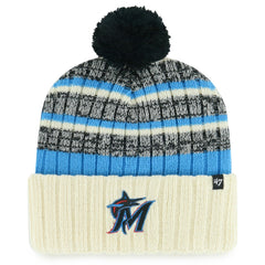 Miami Marlins '47 Tavern Cuffed Knit Hat with Pom - MLB