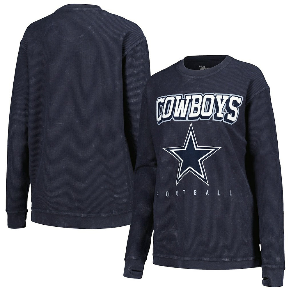 Dallas Cowboys G-III 4Her by Carl Banks Women's Comfy Cord Pullover Sweatshirt Navy | NFL