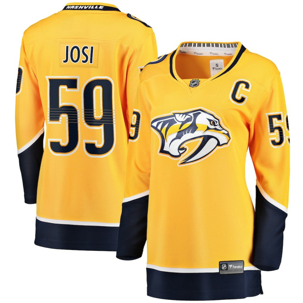 Roman Josi Nashville Predators Fanatics Women's Home Breakaway Player Jersey - Gold - NHL