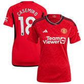 Casemiro Manchester United Women's 2023/24 Home Replica Player Jersey Red | Adidas cheap