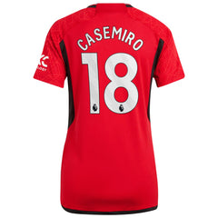 Casemiro Manchester United Women's 2023/24 Home Replica Player Jersey Red | Adidas cheap