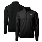 Philadelphia Eagles Cutter & Buck Gridiron Classics Big & Tall Cascade Eco Sherpa Fleece Quarter-Zip Pullover Jacket Black | NFL