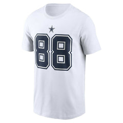 CeeDee Lamb Dallas Cowboys Player Name & Number T-Shirt White | Nike for Sale