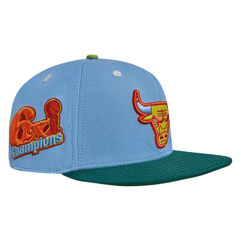 Chicago Bulls Pro Standard Retro Program 2-Tone Snapback Hat Light Blue/Green - NBA