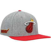 Miami Heat Pro Standard Classic Logo Two-Tone Snapback Hat Gray/Red - NBA