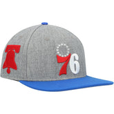 Philadelphia 76ers Pro Standard Classic Logo Two-Tone Snapback Hat Gray/Royal - NBA