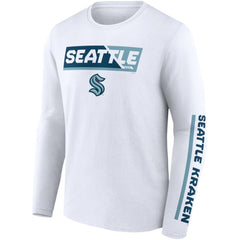 Seattle Kraken Fanatics Breakaway Combo Long Sleeve T-Shirt - White - NHL