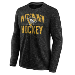 Pittsburgh Penguins Fanatics Iced Out Long Sleeve T-Shirt - Gray - NHL