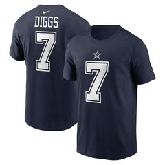 Trevon Diggs Dallas Cowboys Player Name & Number T-Shirt Navy | Nike for Sale