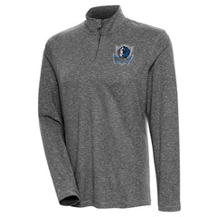Dallas Mavericks Antigua Women's Confront Quarter-Zip Pullover Top Heather Black - NBA