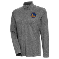 Golden State Warriors Antigua Women's Confront Quarter-Zip Pullover Top Heather Black - NBA