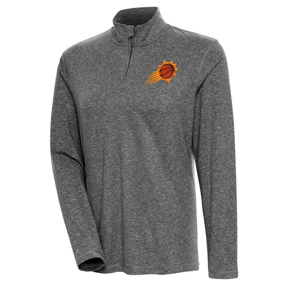 Phoenix Suns Antigua Women's Confront Quarter-Zip Pullover Top Heather Black - NBA