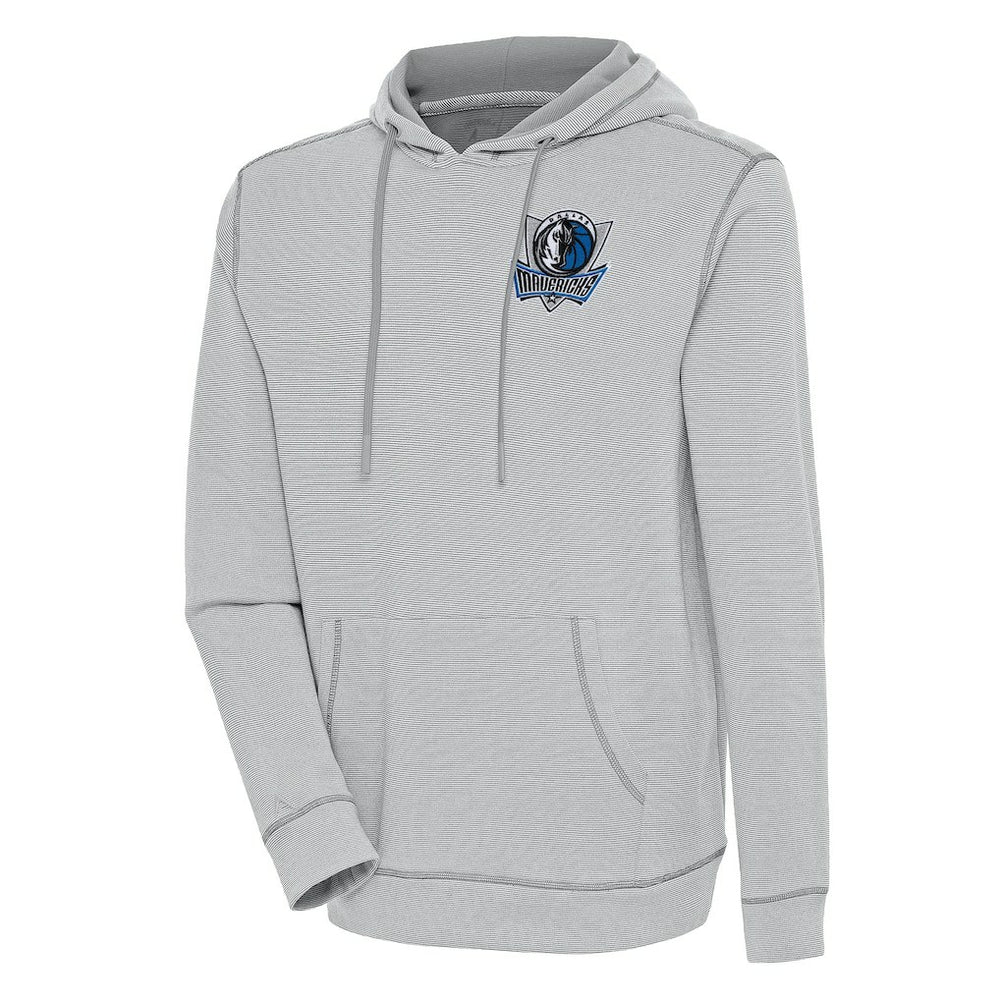 Dallas Mavericks Antigua Axe Bunker Tri-Blend Pullover Hoodie Gray - NBA