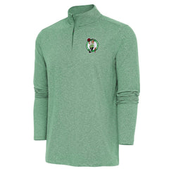Boston Celtics Antigua Hunk Quarter-Zip Pullover Top Kelly Green - NBA
