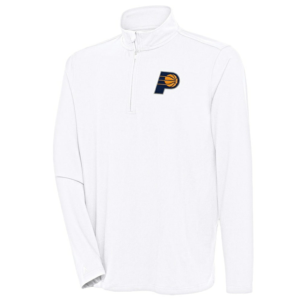 Indiana Pacers Antigua Hunk Quarter-Zip Pullover Top White - NBA