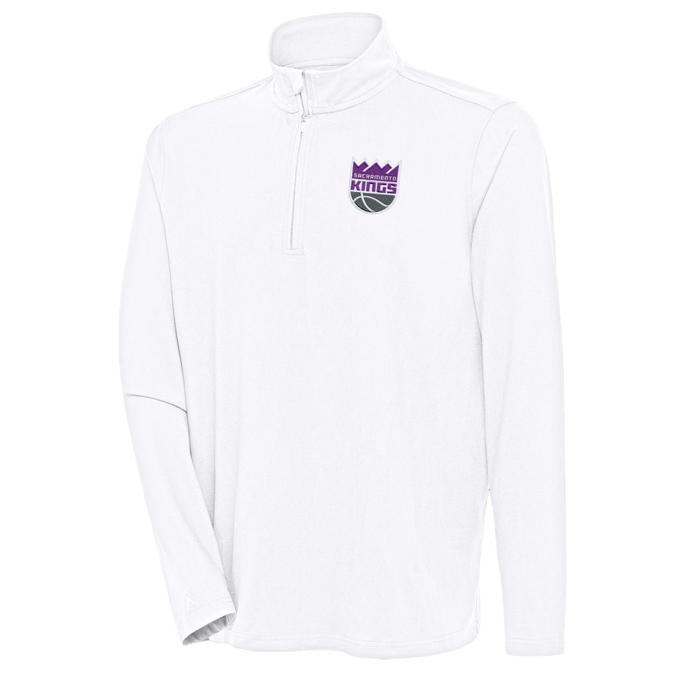 Sacramento Kings Antigua Hunk Quarter-Zip Pullover Top White - NBA