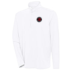 Toronto Raptors Antigua Hunk Quarter-Zip Pullover Top White - NBA