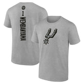 Victor Wembanyama San Antonio Spurs Playmaker Name & Number T-Shirt Heather Gray - NBA