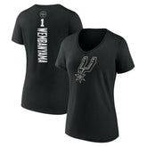 Victor Wembanyama San Antonio Spurs Women's Playmaker Name & Number V-Neck T-Shirt Black - NBA