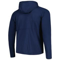 Seattle Kraken Antigua Spikes Raglan Quarter-Zip Hoodie - Heather Navy - NHL