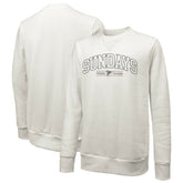 Atlanta Falcons Majestic Threads Unisex Sundays Block Letter Crewneck Pullover Sweatshirt White | NFL