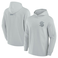 Seattle Kraken Fanatics Elements Lightweight Tri-Blend Fleece Hoodie - Gray - NHL