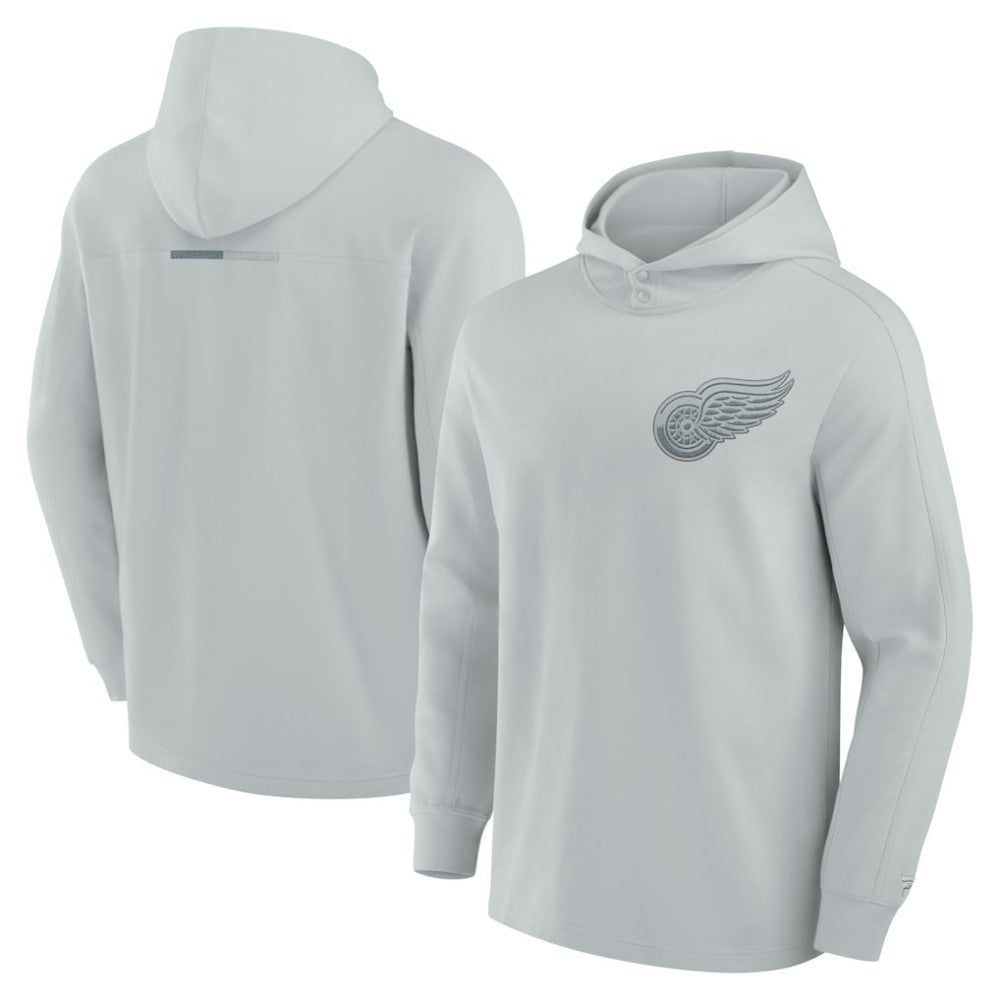 Detroit Red Wings Fanatics Elements Lightweight Tri-Blend Fleece Hoodie - Gray - NHL