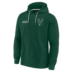 Milwaukee Bucks Unisex Elements Super Soft Fleece Pullover Hoodie Hunter Green - NBA