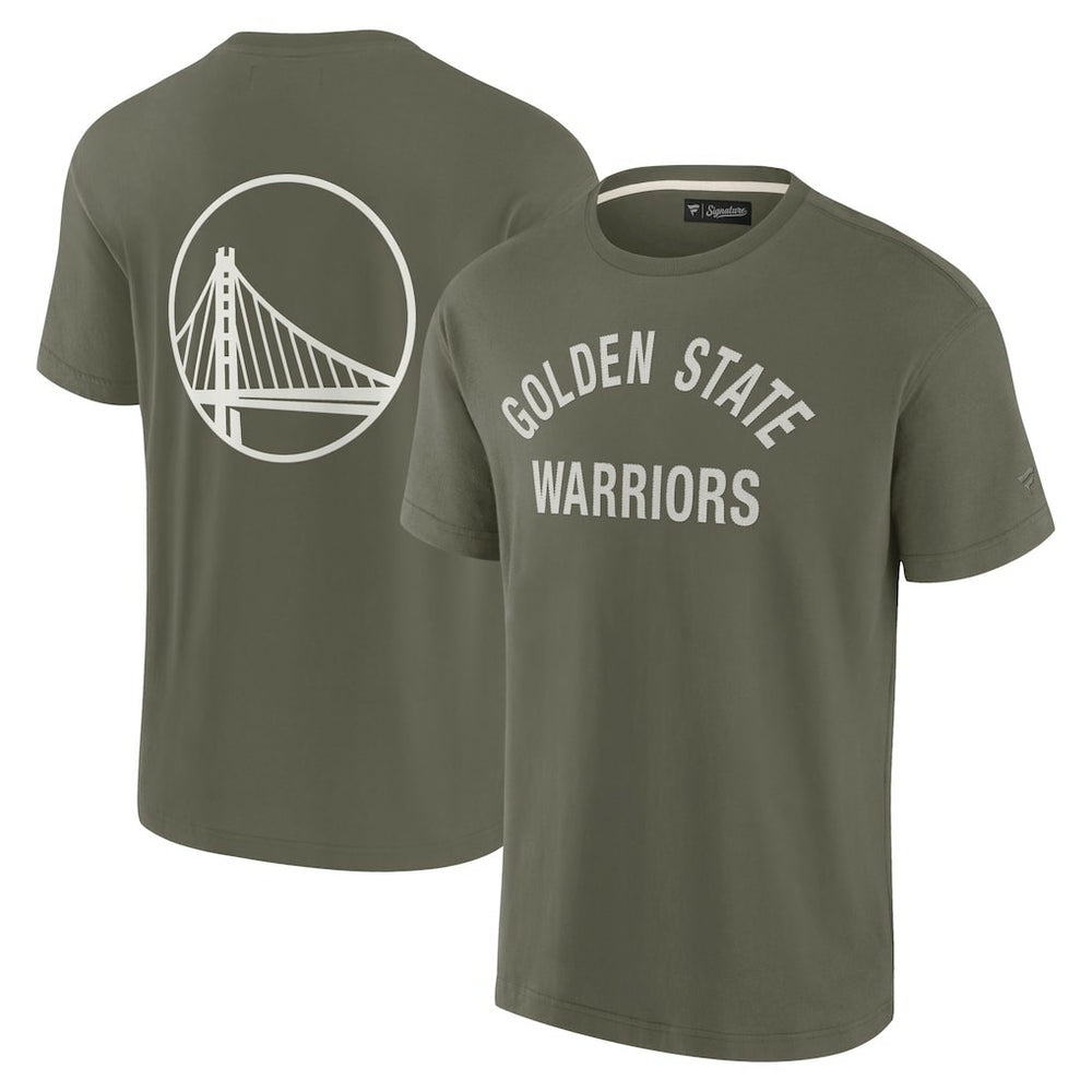 Golden State Warriors Unisex Elements Super Soft Short Sleeve T-Shirt Olive - NBA