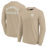 Memphis Grizzlies Unisex Elements Super Soft Long Sleeve T-Shirt Khaki - NBA