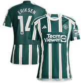 Christian Eriksen Manchester United 2023/24 Away Replica Player Jersey Green | Adidas