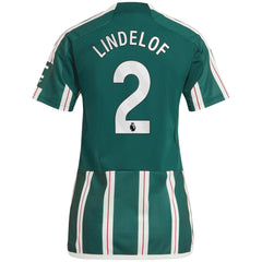 Victor Lindelof Manchester United Women's 2023/24 Away Replica Player Jersey Green | Adidas Online