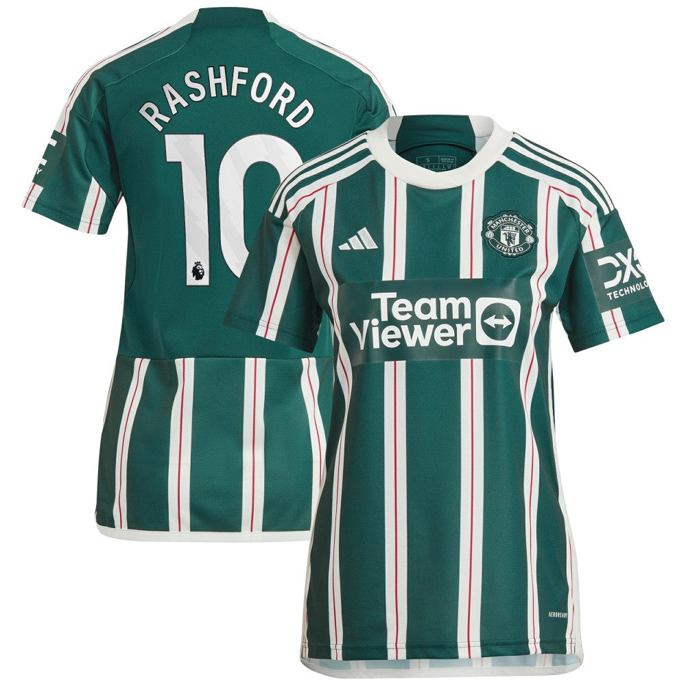 Marcus Rashford Manchester United Women's 2023/24 Away Replica Player Jersey Green | Adidas Online