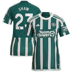 Luke Shaw Manchester United Women's 2023/24 Away Replica Player Jersey Green | Adidas Online