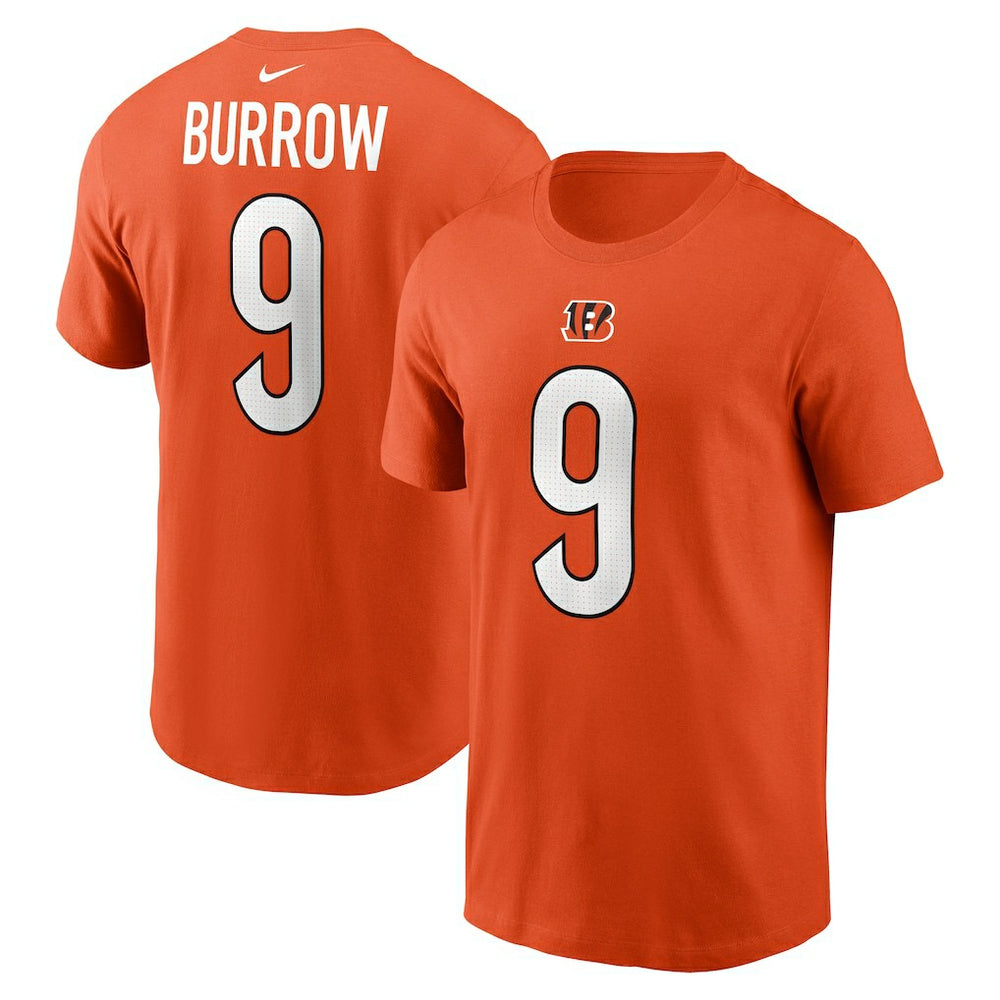 Joe Burrow Cincinnati Bengals Player Name & Number T-Shirt Orange | Nike for Sale