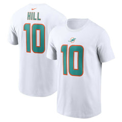 Tyreek Hill Miami Dolphins Player Name & Number T-Shirt White | Nike for Sale