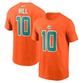 Tyreek Hill Miami Dolphins Player Name & Number T-Shirt Orange | Nike for Sale