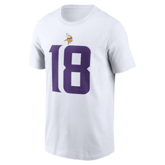Justin Jefferson Minnesota Vikings Player Name & Number T-Shirt White | Nike for Sale