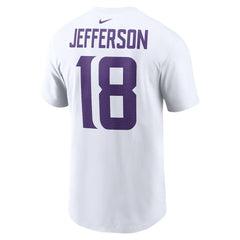Justin Jefferson Minnesota Vikings Player Name & Number T-Shirt White | Nike for Sale